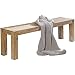 Produktbild WOHNLING Esszimmer Sitzbank Massiv-Holz Akazie 180 x 45 x 35 cm Design Holz-Bank Natur-Produkt Küchenbank Landhaus-Stil dunkel-braun Bank 4-Sitzer für innen ohne Rücken-Lehne Echt-Holz unbehandelt