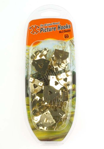 X Lot de 20 crochets pour tableau en laiton plaqué n°3