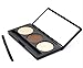 LyDia® Eyebrow Beige/Brown Powder Palette Cosmetic Makeup Shading Kit with Angled Brush & Mirror