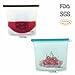 Produktbild ZEKEE Silikon Nahrungsmittel Aufbewahrungsbeutel / Essensbeutel - Wiederverwendbar Mit Reißverschluss - Auslaufsicher Für Küche, Picknick - 2PCS*1000ML Fassungsvermögen