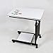 Produktbild Schreibtische HAIZHEN Überbett-Nachttisch mit Rädern Laptop-Stand-Rollbett-Behälter-Justierbare Krankenhaus-Bett-Tabelle Klapptisch (Farbe : Weiß)
