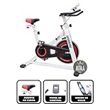 bicicleta spinning bh sb2.1 Elegante y ergonómica ATAA Bici Spinning - Bicicleta estática fitness con pantalla LCD, manillar y asiento ajustable semi profesional