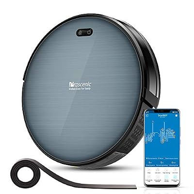 Proscenic Aspirateur Robot 820T, Connecté Wi-Fi et Alexa, Nettoyeur et Laveur 3 en 1, Nettoyage Efficace sur Programmation, Aspiration Puissante Sur Tapis et Sol