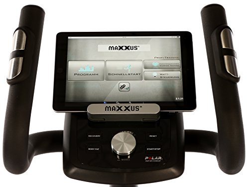 MAXXUS® CROSSTRAINER CX 4.3f, klappbar, mit elliptischem Bewegungsablauf (Ellipsentrainer), 26kg Schwungmasse, 51cm Schrittlänge. Platzsparend und stabil. Ideal für die Wohnung und kleine Trainingsräume. Transportrollen, Trainingsprogramme, HRC-Programme, Userprogramm, elektr. gesteuertes Magnetbremssystem, flache, elliptische Laufbewegung, robuster Stahlrahmen - 9