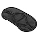 SODIAL (R) eye mask sleep mask eye mask blindfold travel black nylon 18,5x9cm Fashion
