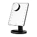 SATMON Makeup Mirror with 16 LED Lights & Touch Screen Dimmable with Removable 10x Magnifying Spot Mirrors,180°Swivel Rotation,Illuminated Vanity Mirror for Bathroom,Bedroom,Desktop,Tabletop (Black)