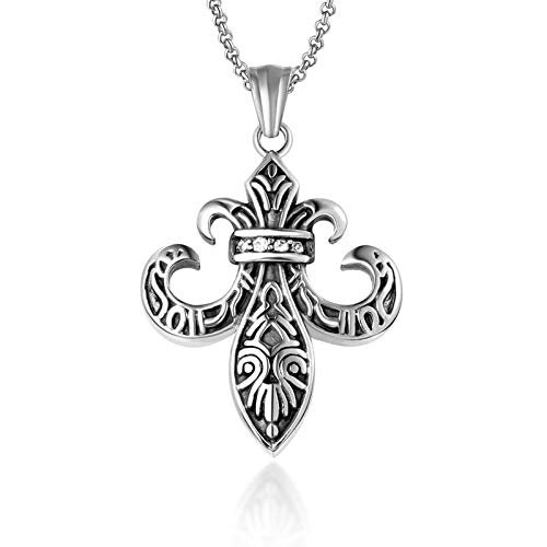 Collier Pendentif Titane Acier Pull Chaîne Pendentif Cross Scout Accessoires Cadeau Bijoux