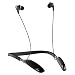 Produktbild iDeaUSA Bluetooth In-Ear Kopfhörer, Active Noise Cancelling, Neckband Headset mit integriertem Mikrofon und Bluetooth 4.1, 20 Stunden Wiedergabe – Schwarz