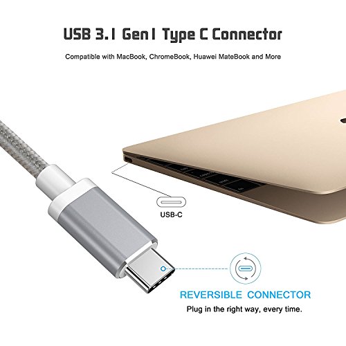 USB C Adapter CHOETECH USB 3.1 Hub Digital AV Multiport Adapter (USB Typ C +HDMI + USB 3.0 Port) für Galaxy S8 / S8 Plus,2017 MacBook Pro, MacBook 2015/2016, Chromebook Pixel und andere - 3
