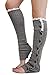 Produktbild Frauen Knie Hoch Knit flach Button-Down Crochet Spitze Trim Beinlinge Stiefel socken