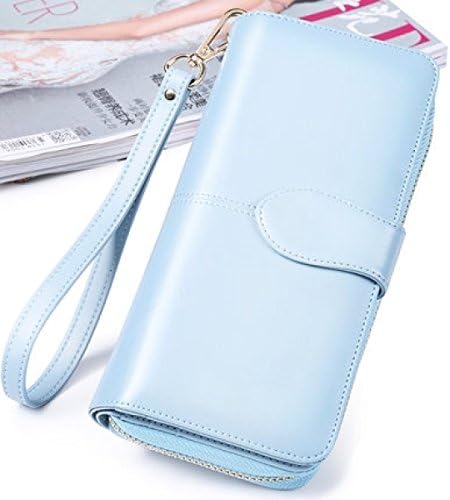 Ms. Wallet By ZAIYI Wallet Oil Wax Zipper Clutch Oil Purse New Mobile Phone Bag Women,H