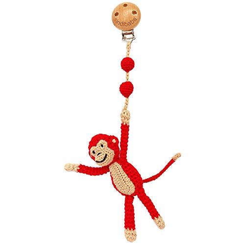 Preisvergleich Produktbild Sindibaba 12206 25 cm Crochet Kinderwagen Clip mit AFFE