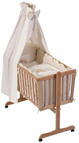 Easy Baby 480-83 Bassinet in Sleeping Bear Design Natural Colour