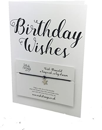 Wishstrings Greeting Card With Bracelet - Birthday Wishes