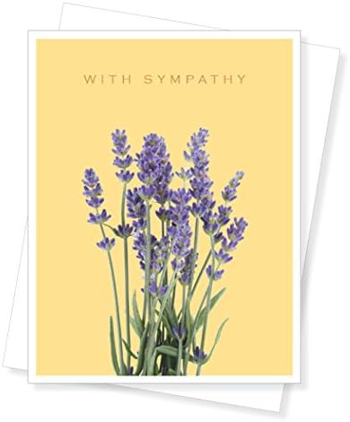 D119N Lavender Sympathy Condolences-Single Greeting Card