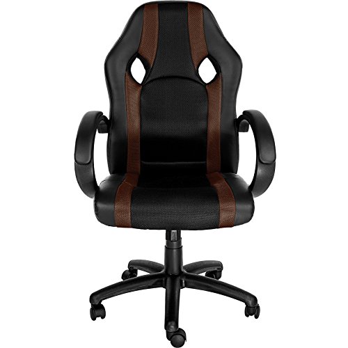 TecTake Silla de oficina sillon de despacho ejecutivo estudio giratoria racing - disponible en diferentes colores - (marrón | no. 402163)