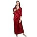 Queen Pretty Women Satin Nighty With Robe - Maroon RS.425.00