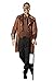 Produktbild Brauner Steampunk Herren Mantel mit Schlangenmuster und gestreifte Weste Kostüm Jacke viktorianisch hochwertig, Größe:58