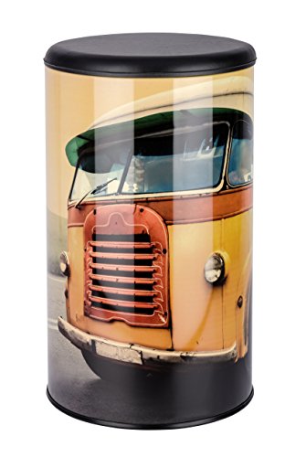 Wenko 21588100 Wäschetruhe Vintage Bus – Badhocker, Fassungsvermögen 54 L, Stahl, 35,5 x 60 x 35,5 cm, mehrfarbig - 2
