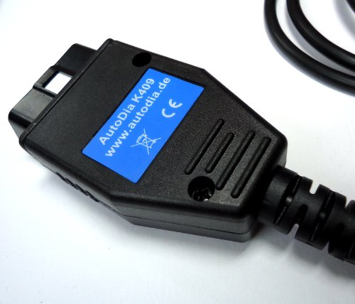 AutoDia K409 USB KKL Diagnose Interface schwarz OBD2 OBD VW AUDI SEAT SKODA kompatibel mit CarPort Software Basis Module KKL - 3