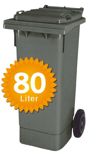 Müllbehälter, Inhalt 80 Liter, anthrazitgrau
