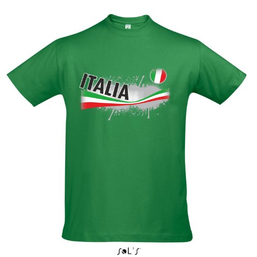 Fanshirt Herren ITALIA, Italien Ländershirt EM / WM Trikot S-XXL , Kelly green , M