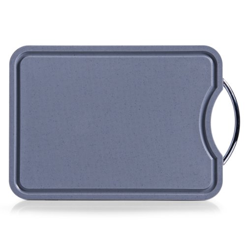 Zeller 26048 Schneidebrett mit Chromgriff, Kunststoff 36 x 26 cm, anthrazit