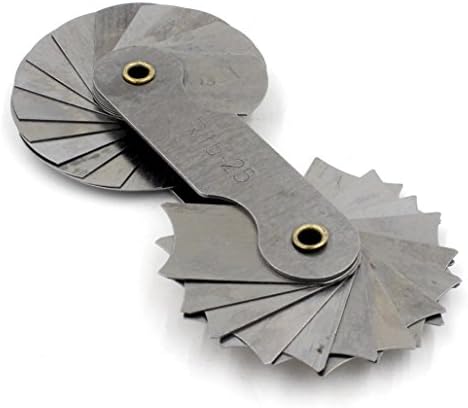 Radius Gage Gauge Fillet Set R15-25mm Concave Convex Arc End Internal External
