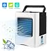 Produktbild Mini Luftkühle mit Wasserkühlung Leise Mobile Klimaanlage USB Ventilator Kalter Wind Luftbefeuchter Wiederaufladbare Lithiumbatterie Tragbarer Griff 800ml Wassertank 3 Speed für Hause Büro,Black