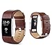 Produktbild Hunpta Sport Watch Band Echtlederarmband für Fitbit Charge 2 Handgelenk Band Armband (Braun)