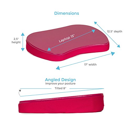 Sofia+Sam Mini Lap Desk | Supports Laptops Up To 15 Inches (Pink) - 4