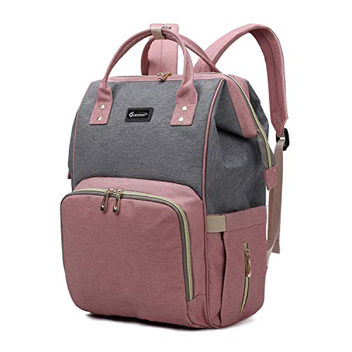 Preisvergleich Produktbild Desspert Wickeltasche, Wickelrucksack mit großer Kapazität, für Baby, Wickelrucksack, Mum Daddy Wochenende, multifunktional, wasserfest, mit Haken für Kinderwagen