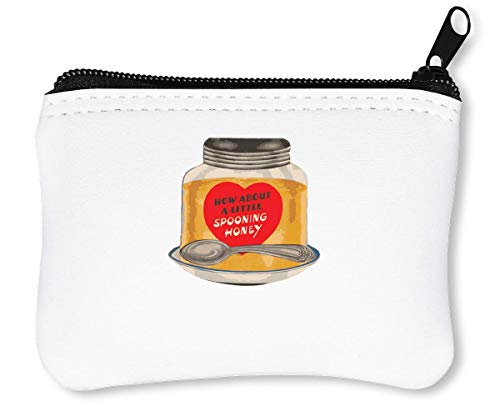 Preisvergleich Produktbild How About A Little Spooning Honey Reißverschluss-Geldbörse Brieftasche Geldbörse