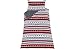 Crosby Red Stripe & Spot Bedding Set - Single.