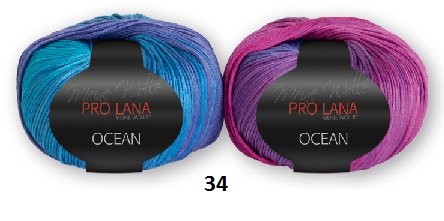 Pro Lana Ocean 034 pink-blau 50g Wolle