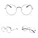 Price comparison product image Rawuin Chic Eyeglasses Retro Big Round Metal Frame Clear Lens Glasses Nerd Spectacles Circle Glasses (#003)