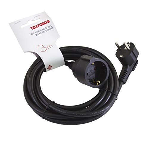 Preisvergleich Produktbild Telefunken EXC130-B Verlängerungskabel (mit Kinderschutz, 3M)