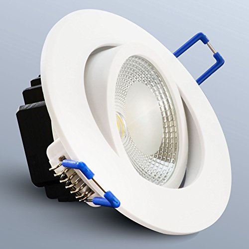 Preisvergleich Produktbild LED 5W Warmweiß Einbaustrahler Einbaulampe ROSTFREI Einbauleuchte Spot Einbauspot Weiß