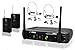 PylePro PDWM3400 Premier Series UHF Microphone System with 2 Body-Pack Transmitters, 2 Headsets and 2 Lavalier Mics RS.15456.00