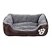 Produktbild CJHK Hundebett hundebetten Katzenbett Waschbar Baumwolle Pet Bett Kissen für Mittlere Hunde Katzen Kleintiere,Brown,L