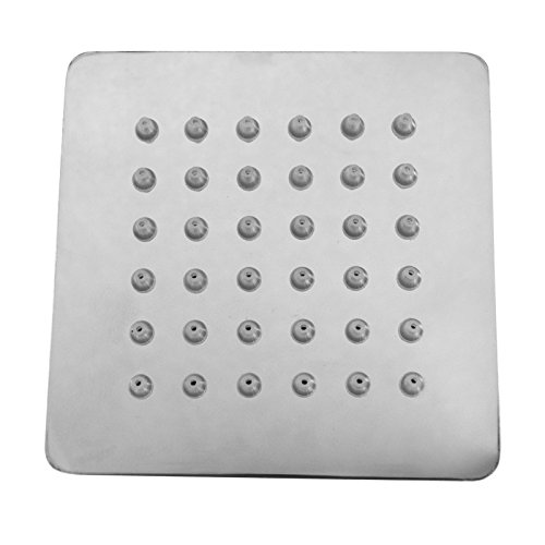 Enki klein Duschkopf, quadratisch Modern Edelstahl 100 x 100 mm Wandarm 350 mm - 3