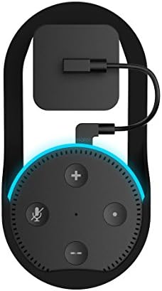 Wall Mount Hanger Stand Holder for Echo Dot 2nd Speaker, moonlux Echo Dot 2nd Speaker Charging Holder, Black