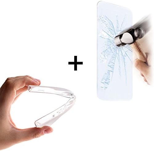 WoowCase [ Huawei Shot X ] Case [ +1 Tempered Glass Screen Protector ] Silicone Case Cover TPU Gel Premium Flexible Soft Rubber for Huawei Shot X