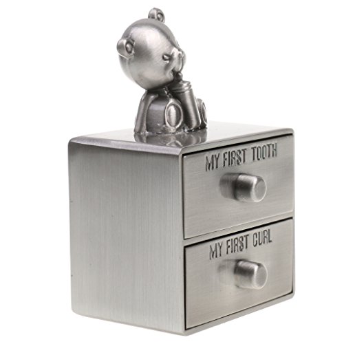 MagiDeal Zahndose / Lockendose / Haardose / Pillendose für Erste Locke, erste Zahndose - Geschenk Geburt Taufgeschenk