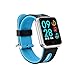Produktbild elecfan HR Smartwatch mit Pulsmesser, Wasserdicht IP67 Aktivitätstracker Schrittzähler Kalorienzähler Bluetooth Pulsuhren mit Farbdisplay Schlafmonitor für Damen Herren Kinder,Blau