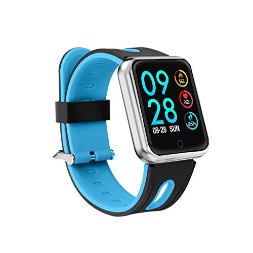 Preisvergleich Produktbild elecfan HR Smartwatch mit Pulsmesser, Wasserdicht IP67 Aktivitätstracker Schrittzähler Kalorienzähler Bluetooth Pulsuhren mit Farbdisplay Schlafmonitor für Damen Herren Kinder,Blau