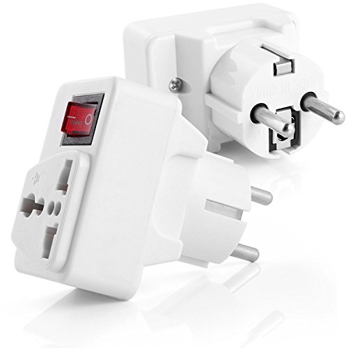 Neuftech® Universal Reiseadapter Travel Plug mit EU Schuko Stecker DE auf UK USA CHN HK JAP usw. - 2