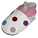 Soft Leather Baby girl Shoes with Suede Soles by Dotty Fish White Multi Coloured Spotty design - 12-18 months