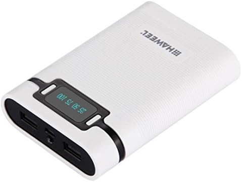 Diadia 4 x 18650 Charger Box Portable Power Bank Case With 2 -Port USB And Power Display (White)