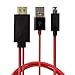 Produktbild Tesco 6,5 Füße MHL 11 Pin Micro USB auf HDMI Adapter Kabel 1080p HDTV für Samsung Galaxy, Note, Galaxy Tab, Galaxy Note (rot)